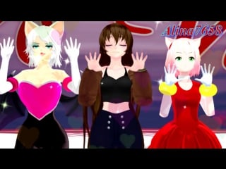 (mmd) (sonic) rouge,alina & amy let's groove!