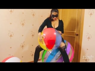 Exoticloonz beachballs, heels and bouncing boobs 2 riding (trailer)