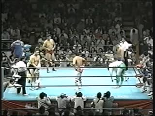 Akira taue/masanobu fuchi/toshiaki kawada vs jun akiyama/mitsuharu misawa/tsuyoshi kikuchi