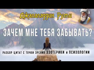 Цитаты джалаладдин руми зачем мне тебя забывать?