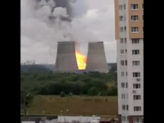 Тэц загорелась в подмосковье