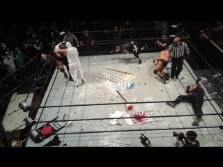 The green phantom, sexxxy eddy & pcp crazy f'n manny vs hardcore ninja #1, hardcore ninja #2 & viking [fans bring the weapons]