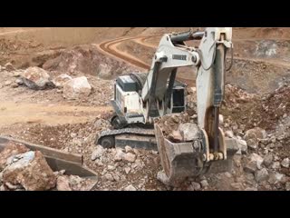 Liebherr 984 excavator and cat 992g loading cat dumpers sotiriadis brothers