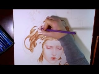 Sensory overload art time lapse video with colored pencils