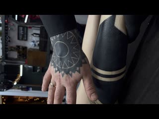 Заживший blackwork (сделанный иглами отabusevtattoo)