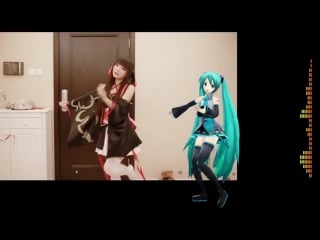 [redance] unbreakable machine doll ririchiyo as yaya and hatsune miku