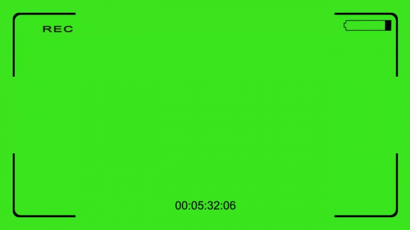 Background porn video – Footage camera on green background футаж камеры на зелёном фоне