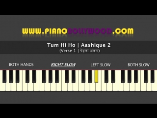 Tum hi ho (aashiqui 2) easy piano tutorial verse 1 (पेहला अंतरा)