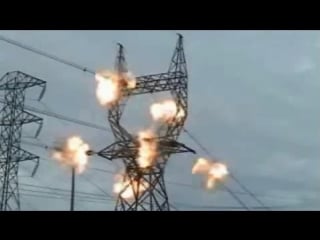 Взрывной способ опрессои арматуры лэп (explosive way crimp fittings power lines)