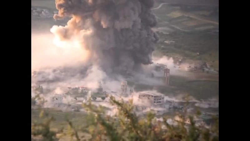 Заминированной машины близ центральной больницы в джиср аш шугур(полное видео)0730 по