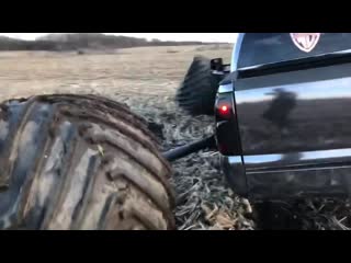 Monster duramax on 4ft wheel spacers gets completely destroyed