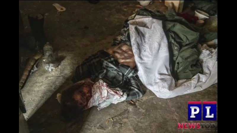 Woman found tortured in school basement military base in mariupol