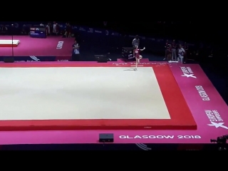 Astafeva on floor glasgow2018