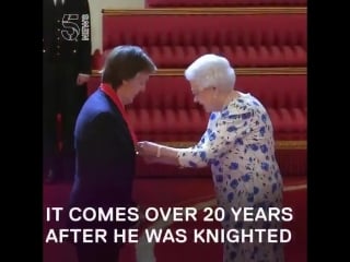 Sir paulmccartney has joined an exclusive club by being made a companion of honour