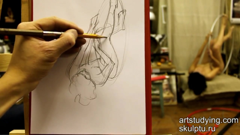 Обучение рисунку фигура 4 серия наброски женской фигуры и понятие движения