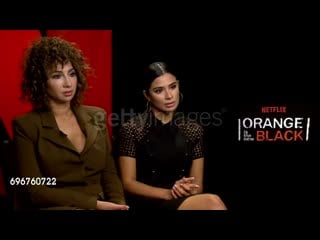 Interview jackie cruz & diane guerrero at the "orange is the new black" junket