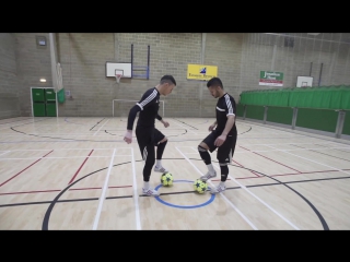 F2freestylers practice session! crazy football skills football freestyle double act duo ( 1080p )