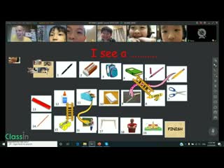 Snakes and ladders with school utensils