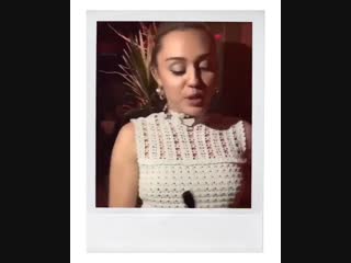 Miley talks about her miu miu spring summer 2019 look at the premiere of shako mako’ miu miu women’s tales! miu miu via instagra