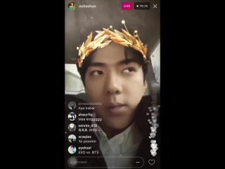 171203 exo's sehun instagram live