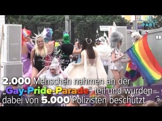 Ukrainische, rechtsradikale c14 gruppe stören gay pride parade (würde sowas nicht stattfinden, keine polizei und kein stress)