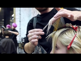 How to cut triangular graduation, messy textured fringe