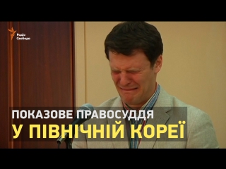 Показове правосуддя у північній кореї чоловіка засудили до 15 років каторги за спробу расти плакат