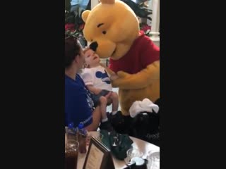 Winnie the pooh makes sure this little boy with cerebral palsy gets a magical experience when he visits disney world