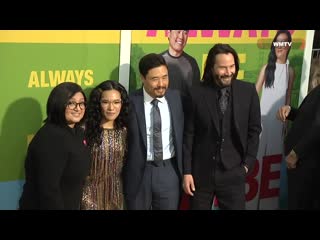 Keanu reeves hugs everyone at netflixs always be my maybe premiere