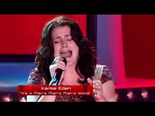 The voice australia karise eden (@kariseeden) sings it's a man's world