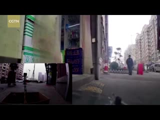 Woman uses remote control car to buy food in east china