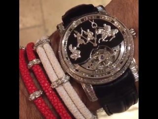 Ulysse nardin genghis khan tourbillon minute repeater full baguette diamond complimented with stinghd bracelets