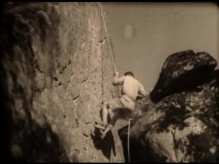 Bouldering in fontainebleau in the 1940s