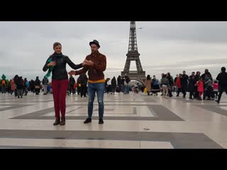 Improv kizomba urban kiz in paris ❗ short video ❗ lavinia & armand