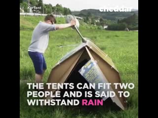 Would you camp out in a tent made from recycled cardboard?