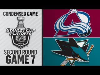 Colorado avalanche vs san jose sharks r2, gm7 may 8, 2019 highlights hd