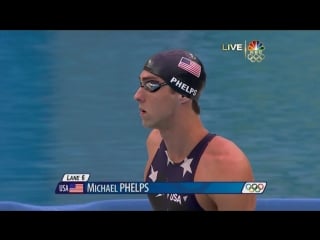 Phelps world record! 3rd gold beijing olympics swimming men 200m freestyle