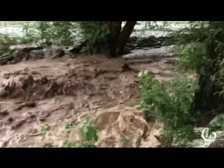 Flood and hail aftermath in manitou springs