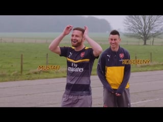 Laurent koscielny officiel and shkodran mustafi in the ultimate test of accuracy citroën's #c1airscape challenge