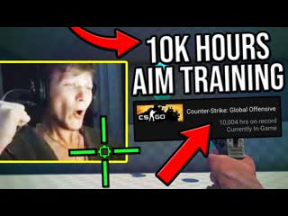 Heres what 10,000 hours of aim training looks like in csgo! (best pro one taps and spray transfers)
