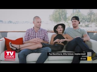 Arrow @ comic con 2015! stephen amell! katie cassidy!