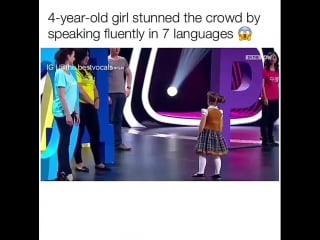 4 year old girl stunned the crowd by speaking fluently in 7 language