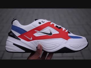 Nike m2k tekno john elliot quick look on feet (summit white, black team orange)