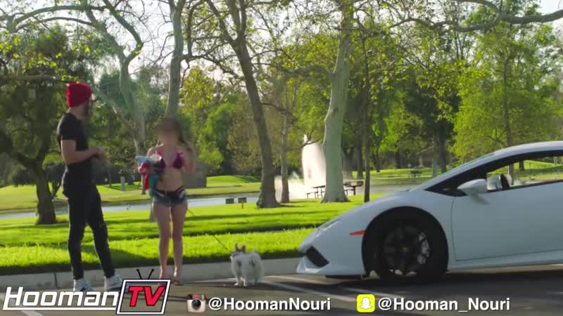 Шкура повелась на ламборгини и была наказана