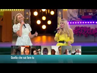 Sanna nielsen, myra granberg and viewers vi mot världen (allsång på skansen 14 07 2020 )