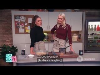 Movie night with karlie kloss cooking puppy chow with karlie kloss and ashley graham freeform
