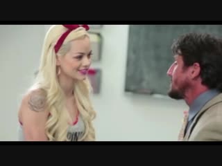 Young blonde woman best kiss ever