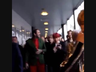 Not at how jimin went hehehe so cute when post malone literally said fuck yeah