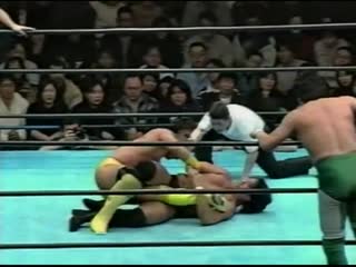 Mitsuharu misawa/yoshinari ogawa/masahito kakihara vs hiroshi hase/yoshihiro takayama/takao omori