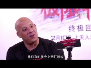 [video] kris wu yifan @ vin diesel interview for xxx movie